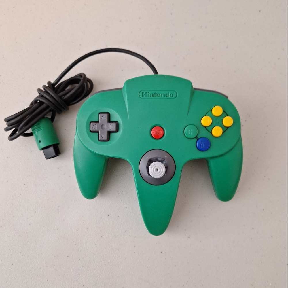 Official Nintendo 64 Controller OEM N64 Color Green UNTESTED